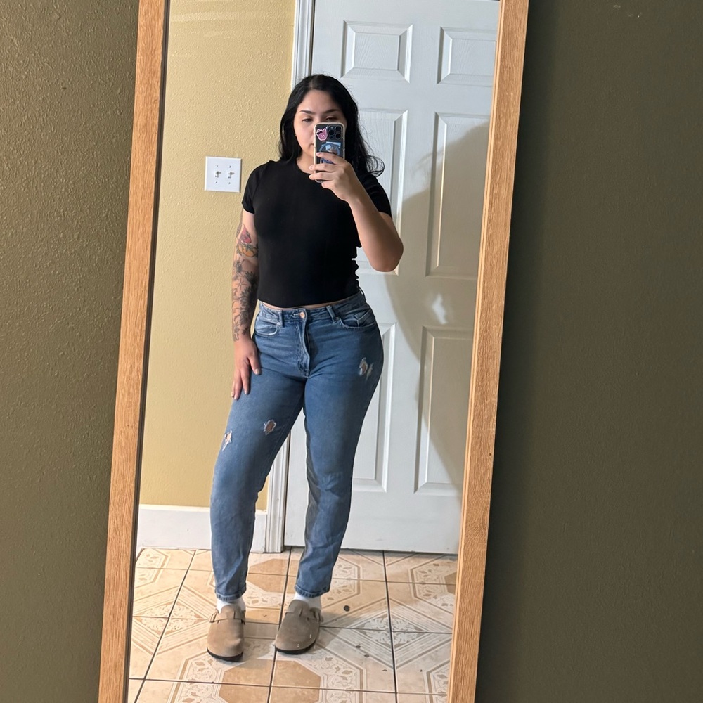 Stradivarius mom jeans size 8